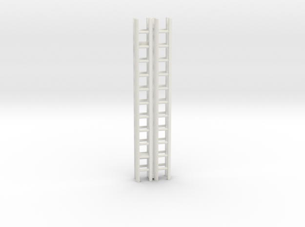 Extension Ladder 12Ft 1-87 HO Scale (2PK) in White Natural Versatile Plastic