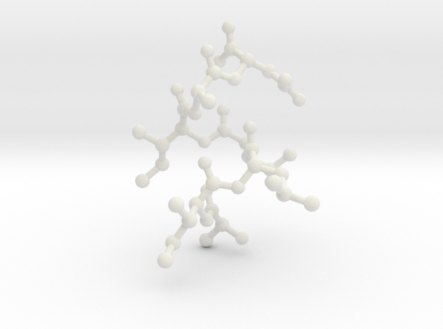 JILLIAN BIGGEST Custom Peptide Sequence Pendant in White Natural Versatile Plastic