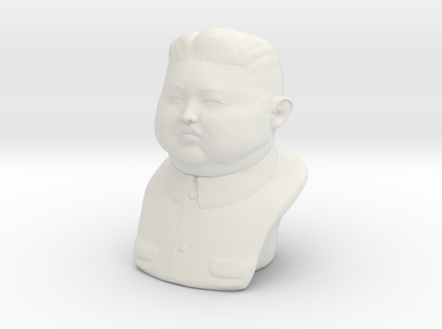 Kim Jonh-un bust - downloadable in White Natural Versatile Plastic