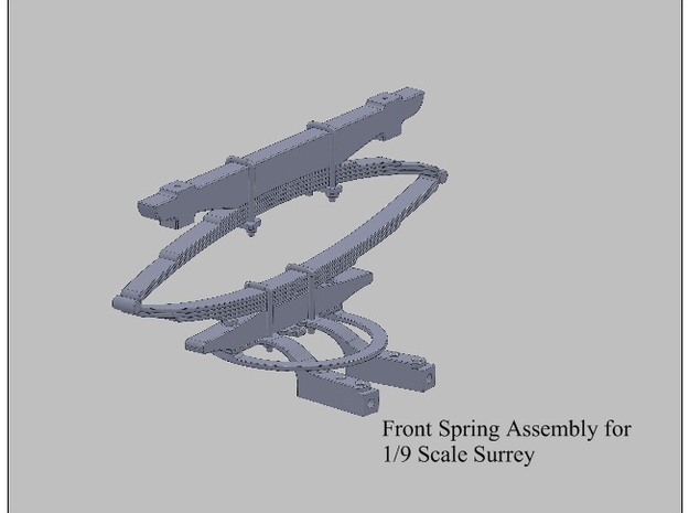 9th Scale Surrey Front Spring in White Processed Versatile Plastic
