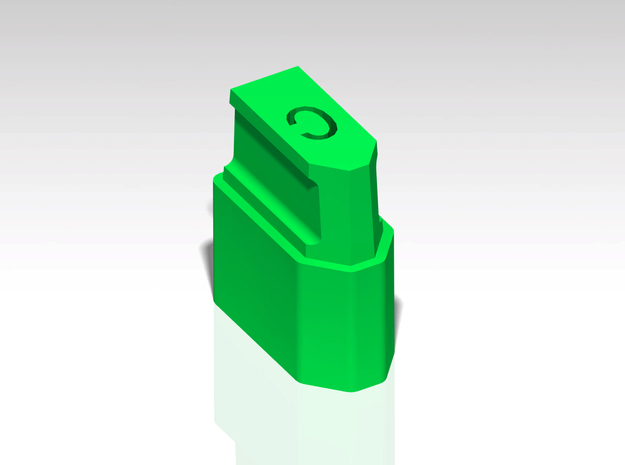 XT60 Safety Cap - 'C' for Charged - Stackable in Green Processed Versatile Plastic