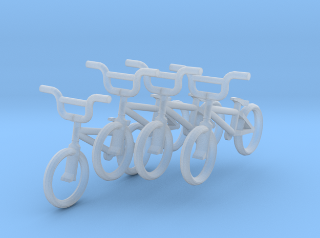 HO Scale BMX Bikes- 4 pack in Tan Fine Detail Plastic
