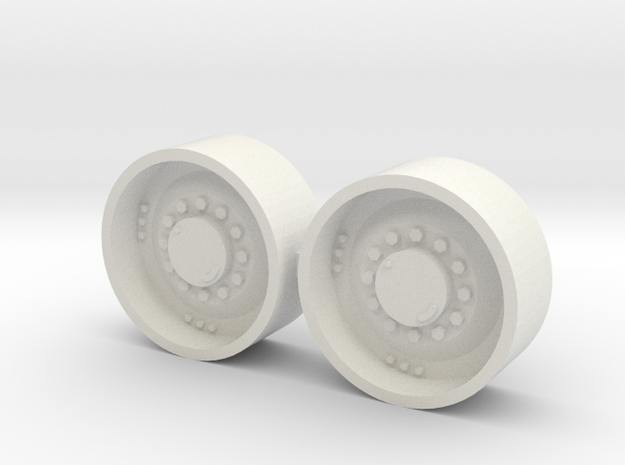 1/64 34" Mfwd Wheel  pair in White Natural Versatile Plastic