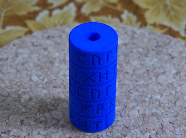 Runic Pull Cord Weight in Blue Processed Versatile Plastic