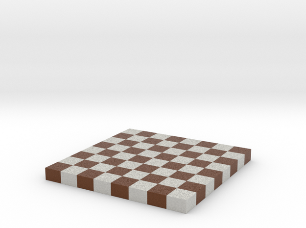Chess Board 1/12 Scale No Frame in Full Color Sandstone