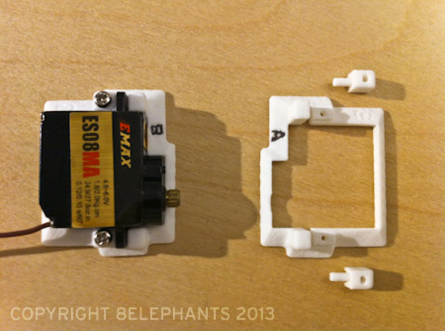 ES08xx Servo Frameset (Left & Right) in White Natural Versatile Plastic