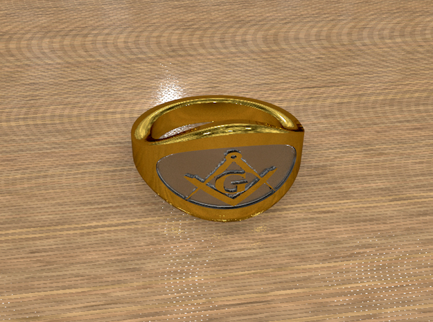 Illuminati Ring in Natural Brass