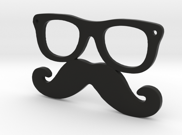 Mustache and glasses in Black Natural Versatile Plastic