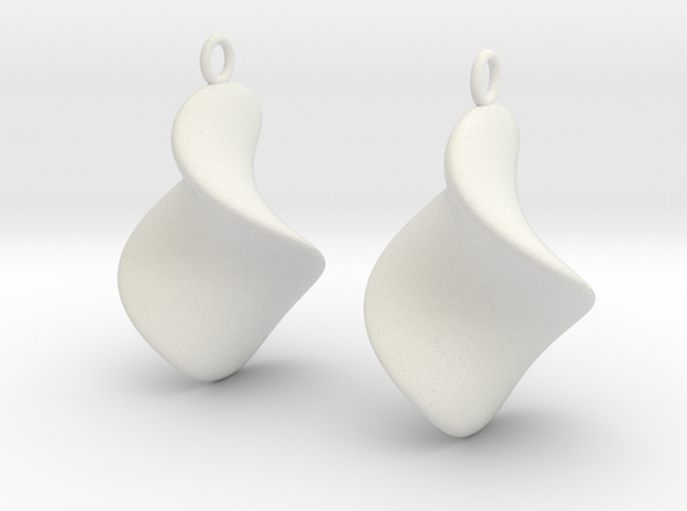 Chips earrings in White Natural Versatile Plastic