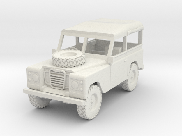 1/72 1:72 Scale Land Rover Soft Top in White Natural Versatile Plastic
