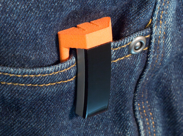 Pocket Clip for Fitbit Alta in Orange Processed Versatile Plastic