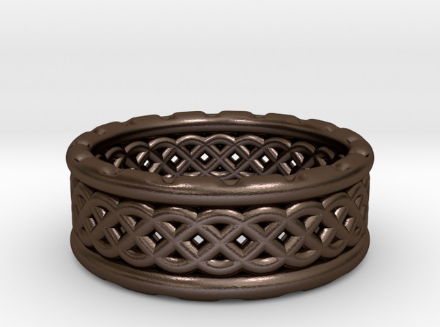 TreeSin Ring in Polished Bronze Steel