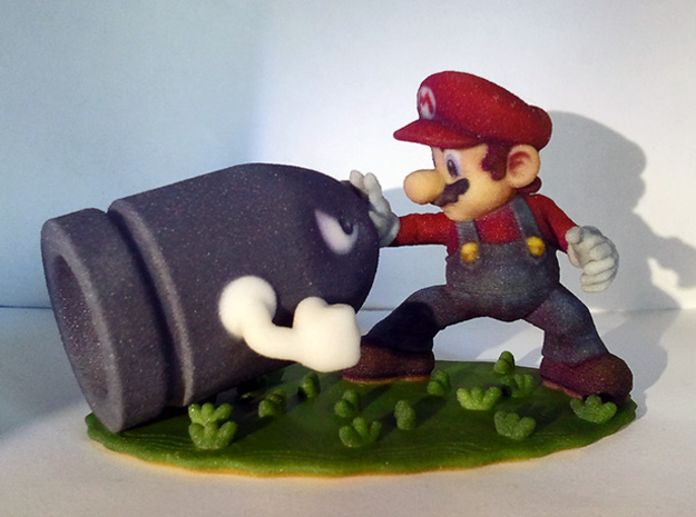 Mario Versus Bullet Bill ! in Full Color Sandstone