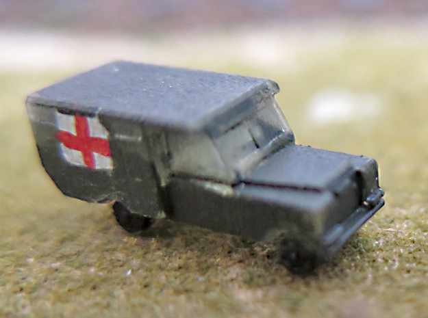 1/285 Land Rover S2a Ambulance,for 6mm wargaming in Smooth Fine Detail Plastic