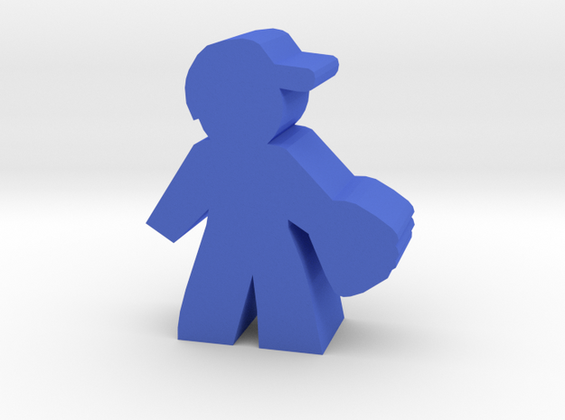 Game Piece, Baseball Player in Blue Processed Versatile Plastic