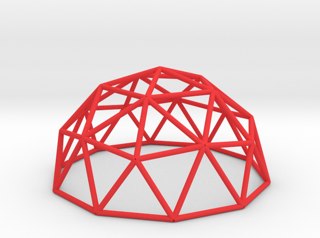 Geo Dome in Red Processed Versatile Plastic
