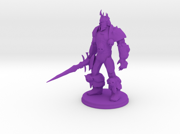 Arthas the Lich King from World of Warcraft in Purple Processed Versatile Plastic
