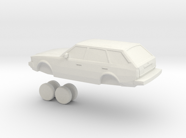 1/24 1980-1983 toyota corolla wagon in White Natural Versatile Plastic