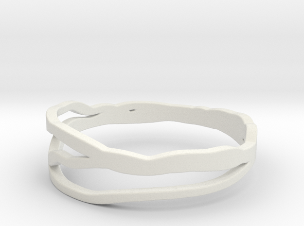 4 parameter malaria ring Size 7 in White Natural Versatile Plastic