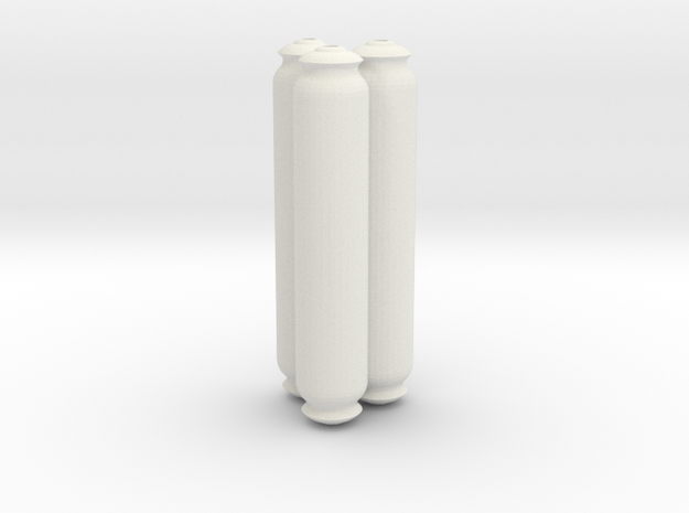 Power Cell Capacitors 3 Assembled in White Natural Versatile Plastic