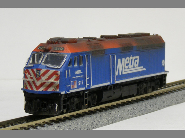 N Scale EMD F40PHM-2 (Metra) in Smooth Fine Detail Plastic