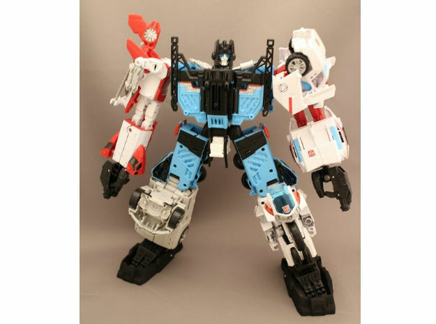 Combiner Wars Foot Add-on Parts in White Natural Versatile Plastic