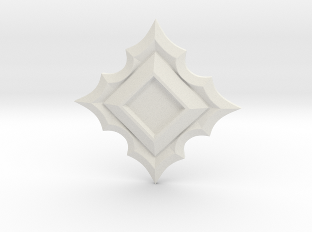 Jeweled Star Empty - 50mm in White Natural Versatile Plastic