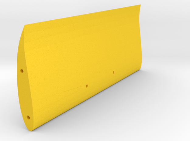 Speed Run "High Speed" rear wing, V1 in Yellow Processed Versatile Plastic