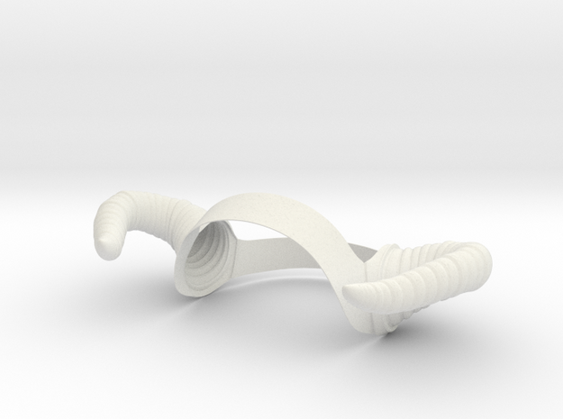 Dragon Horns in White Natural Versatile Plastic