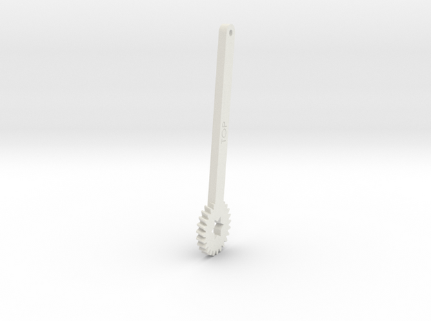 Rh Helical Gear in White Natural Versatile Plastic
