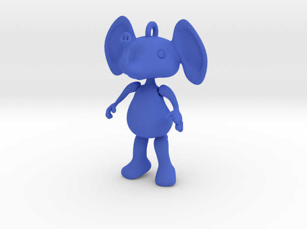 Dangly Elephant in Blue Processed Versatile Plastic