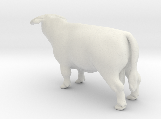 Hereford Bull in White Natural Versatile Plastic
