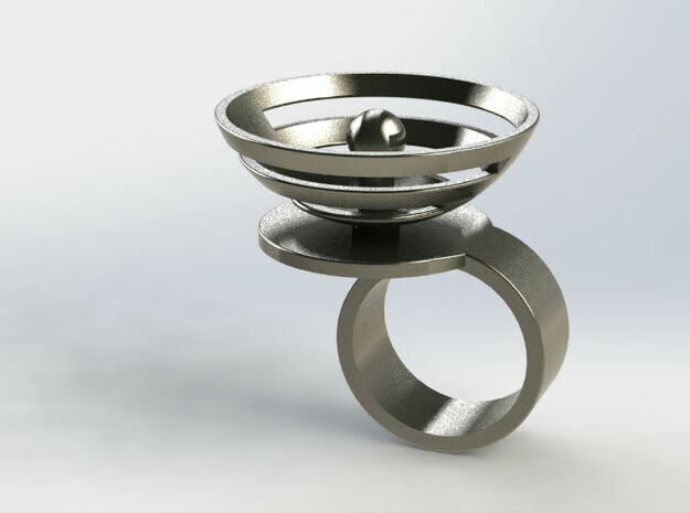 Orbit: US SIZE 6 in Polished Silver