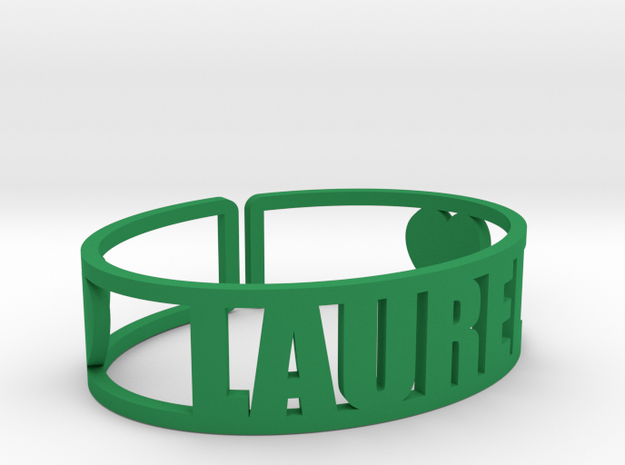 Laurel Cuff in Green Processed Versatile Plastic