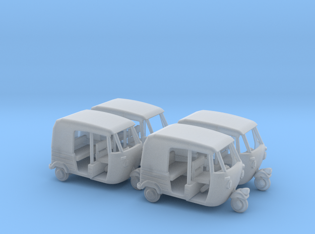  Auto Rickshaw / Tuk Tuk x4, OO-Scale 1:76 in Smooth Fine Detail Plastic