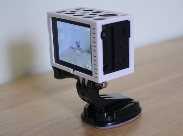 GoPro Hero3 "Touch'n'Batt" Frame'ish (Frame) in White Natural Versatile Plastic