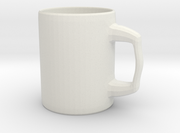 Designers Mug for Coffee or else in White Natural Versatile Plastic