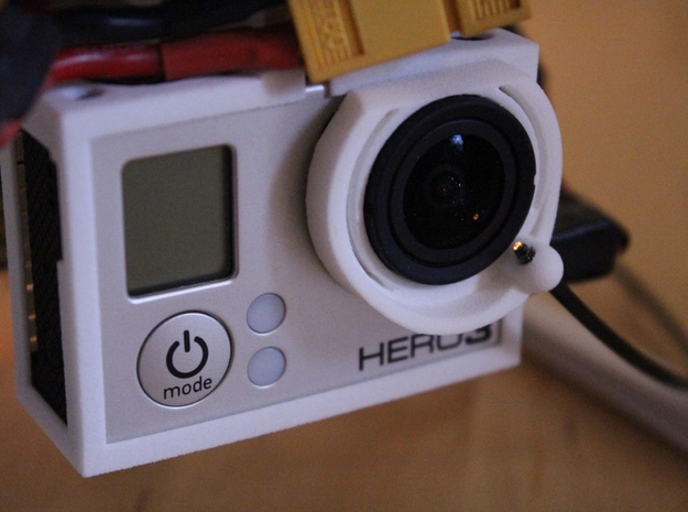 FO-OSD - Lens Ring Only for GoPro Hero3 in White Natural Versatile Plastic