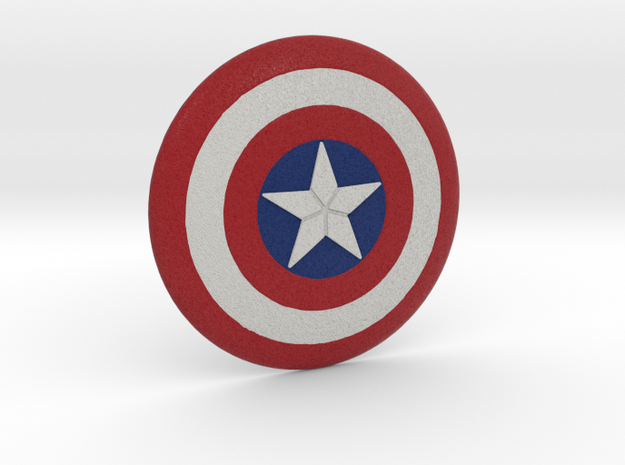 Captain America Shield in Full Color Sandstone