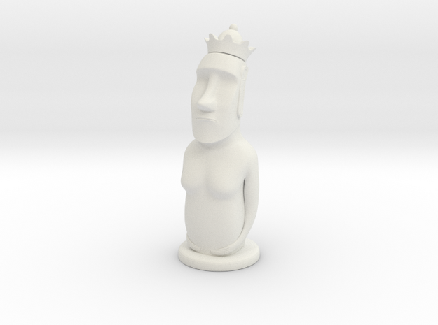 Moai Queen in White Natural Versatile Plastic