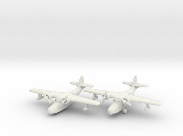 Grumman JRF-5 Goose (2 airplane set) 1/285 6mm in White Natural Versatile Plastic