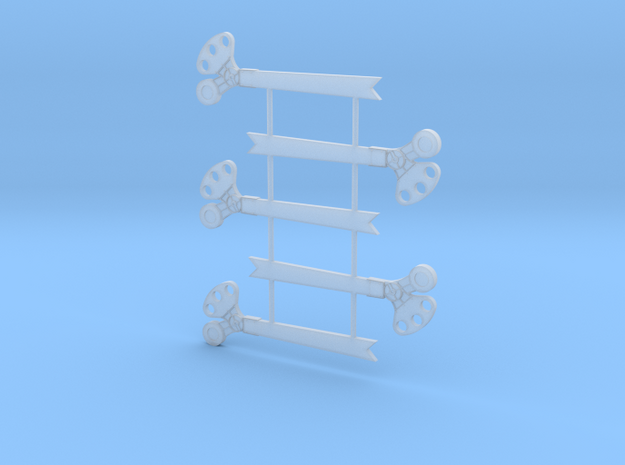 S Scale 3Pos. TO Semaphore Fishtail in Smooth Fine Detail Plastic