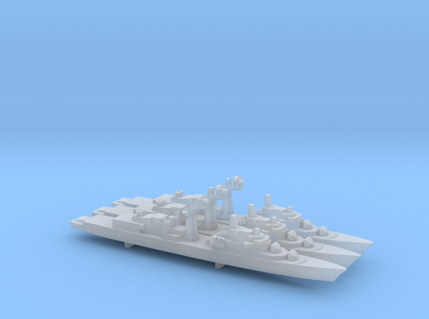  Tourville-class frigate x 3, 1/2400 in Tan Fine Detail Plastic