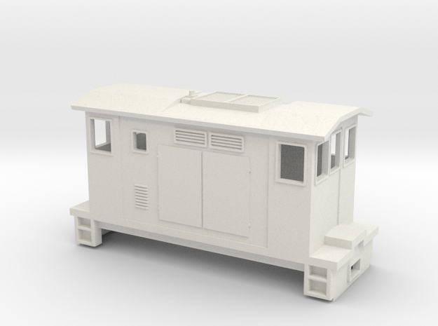  HOn30 Boxcab Locomotive ("Maud" V3) in White Natural Versatile Plastic