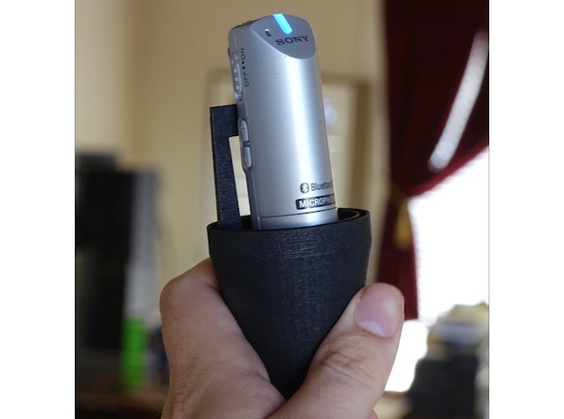 Bottom Part For Handheld Microphone Adapter in Black Natural Versatile Plastic