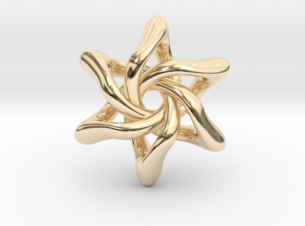 Exia Pendant - 45mm in 14k Gold Plated Brass