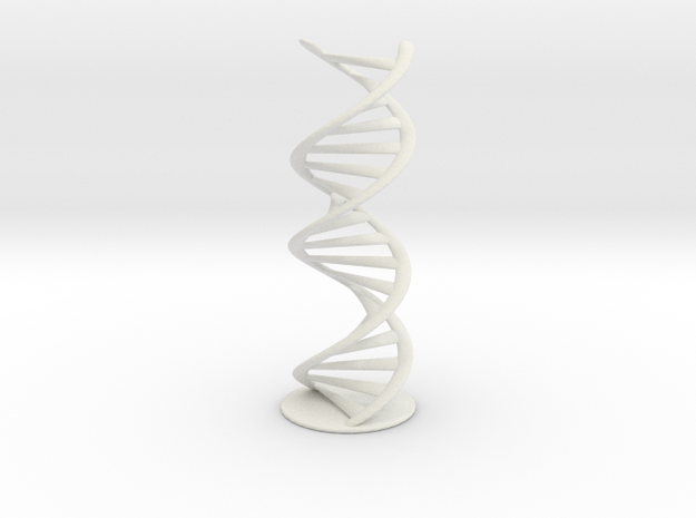 DNA helix + stand (small) in White Natural Versatile Plastic