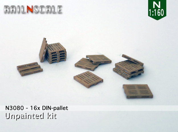 16x DIN-pallet (N 1:160) in Tan Fine Detail Plastic
