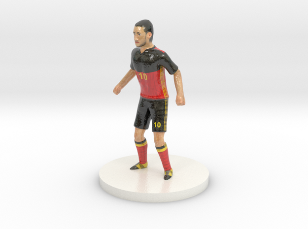 Belgian Football Player in Glossy Full Color Sandstone