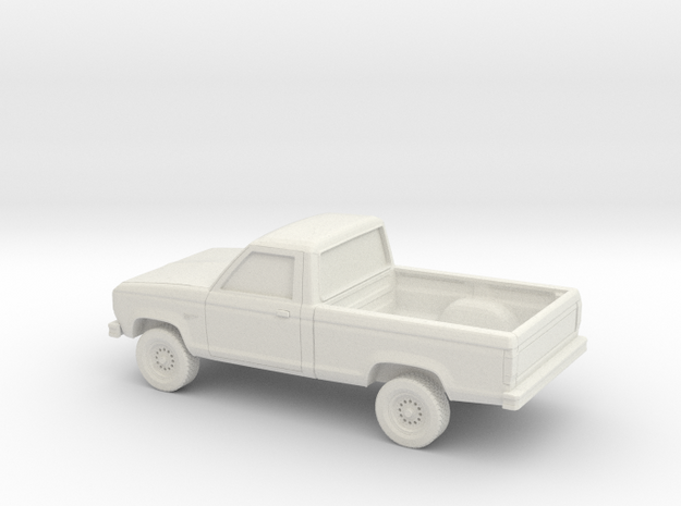 1/64 1983-88 Ford Ranger Reg Cab in White Natural Versatile Plastic